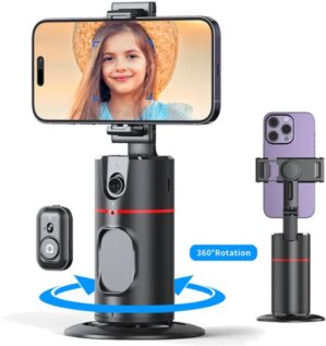 RETRACK P02 AI Tracker 360 Auto Face Tracking Smart Rotation Selfie Gimbal Stabilizer Tripod(Black, Supports Up to 1000 g)