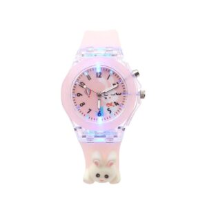 SPIKY Analog Watch for Kids | 3D Cartoon | 7 Multicolor LED Luminous Lights with Silicone Strap | Stylish Unisex Birthday Gift | Analogue Wrist Watches for Boys & Girls