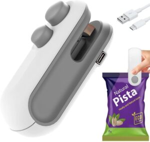 VETMOC Portable Mini Sealing Machine, Handheld Packet Sealer for Food Hand Held Heat Sealer(5 mm)