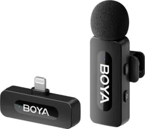 BOYA BY-V1 2.4 ghz Omnidirectional Wireless Microphone System with a Transmitter Microphone