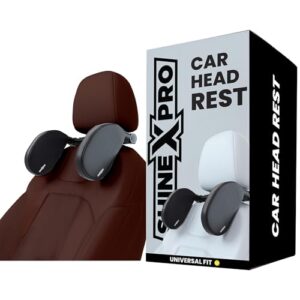 ShineXPro Car Head Rest Pillow - Provides Superior Car Neck Support - Car Pillow for Comfortable Long Drives - Our Head Rest for Car is Made of Soft Memory Foam & is A Universal Fit Car Neck Rest