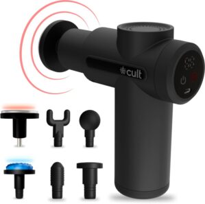 Cult Volt X Hot&Cold Therapy, Silicone head, Pain Relief, Deep Tissue Full body gun Massager(Black)