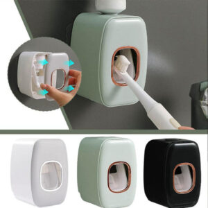 Da Novira Professional Plastic Automatic Toothpaste Squeezer Plastic Toothbrush Holder(Multicolor, Wall Mount)