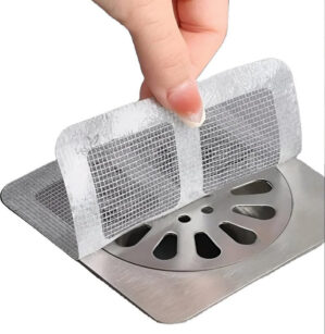 Vexton 100PCS Disposable Sticky Shower Hair Catcher for Bathroom & Kitchen Drain Cover Crystal Drain Opener(370 g, Pack of 100)