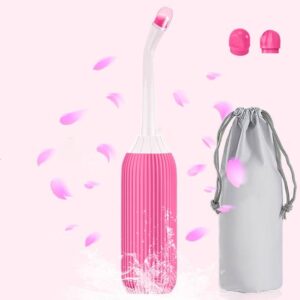 ELEPHANTBOAT Handheld Portable Bidet Sprayer Retractable Nozzle And Travel Pouch Bidet Nozzle (Pink)